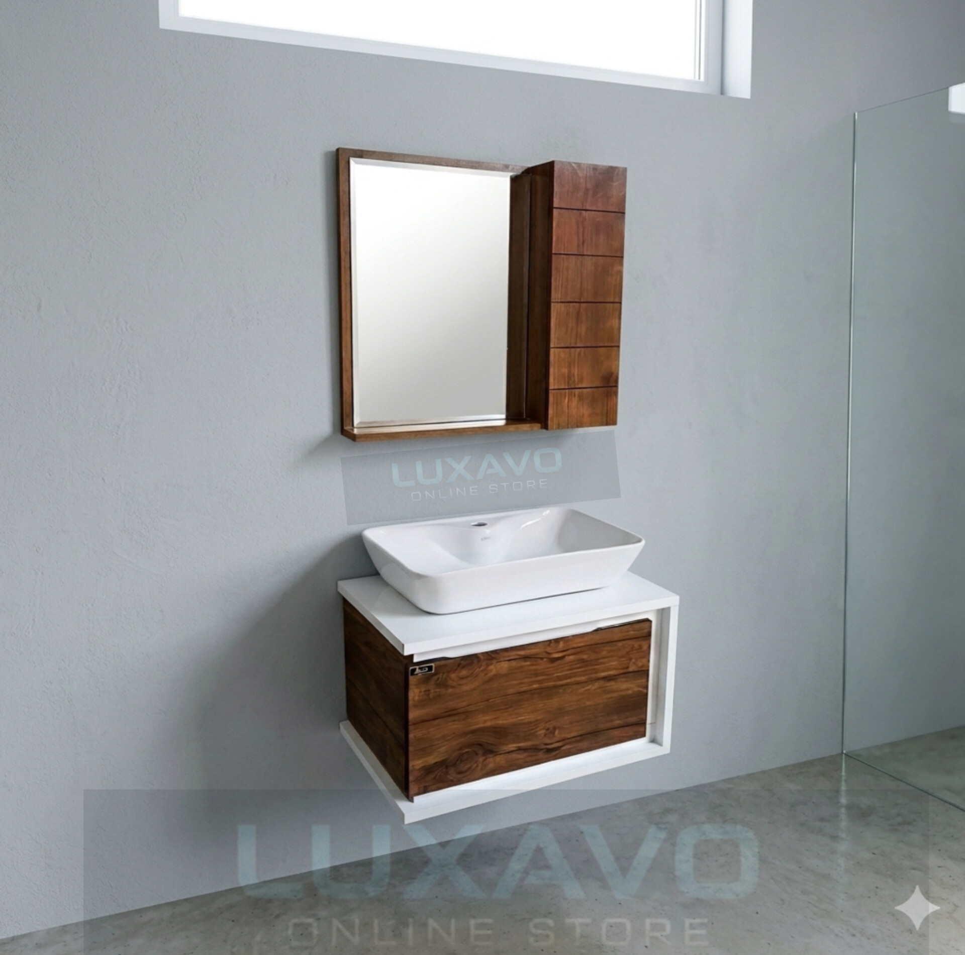 روشویی کابین فول ست سایز 40×60 ضد آب با طراحی مدرن